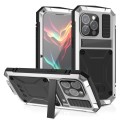 R-JUST Pancerne Etui Antywstrząsowe do iPhone 15 Pro Max srebrne