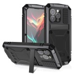 R-JUST Pancerne Etui Antywstrząsowe do iPhone 15 Pro Max czarne