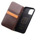 QIALINO Eleganckie Skórzane Matowe Etui do iPhone 15 Pro Max brązowe