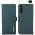 Skórzane Etui Pokrowiec KHAZNEH FRID do Samsung Galaxy S24 5G zielone