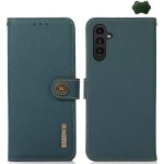 Skórzane Etui Pokrowiec KHAZNEH FRID do Samsung Galaxy S24 5G zielone