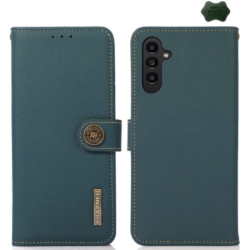 Skórzane Etui Pokrowiec KHAZNEH FRID do Samsung Galaxy S24 5G zielone