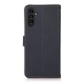 Skórzane Etui Pokrowiec KHAZNEH FRID do Samsung Galaxy S24 5G granatowe