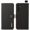 Skórzane Etui Pokrowiec KHAZNEH FRID do Samsung Galaxy S24 5G czarne
