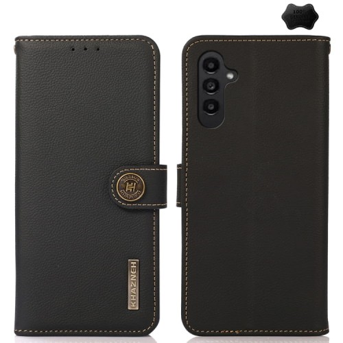 Skórzane Etui Pokrowiec KHAZNEH FRID do Samsung Galaxy S24 5G czarne