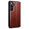 QIALINO Eleganckie Skórzane Etui do Samsung Galaxy S24 5G brązowe