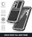 R-JUST Mocne Pancerne Etui Antywstrząsowe do Samsung Galaxy S24 5G srebrne