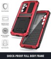 R-JUST Mocne Pancerne Etui Antywstrząsowe do Samsung Galaxy S24 5G czerwone
