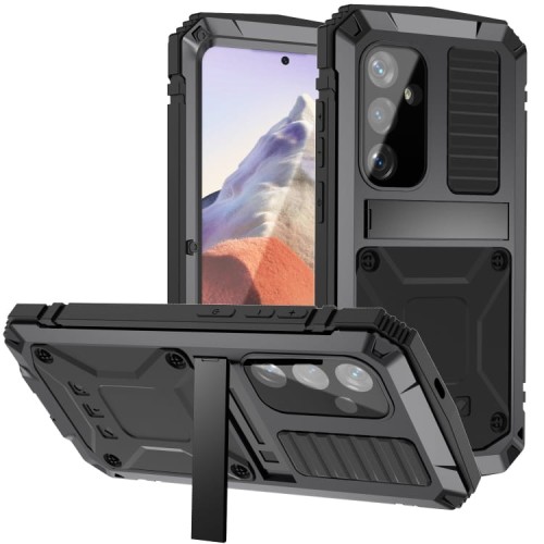 R-JUST Mocne Pancerne Etui Antywstrząsowe do Samsung Galaxy S24 5G czarne