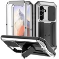 R-JUST Pancerne Etui Antywstrząsowe do Samsung Galaxy S24 5G srebrne