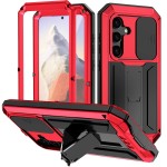 R-JUST Pancerne Etui Antywstrząsowe do Samsung Galaxy S24 5G czerwone