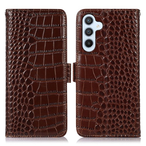 Skórzane Etui Pokrowiec FRID do Samsung Galaxy S24 5G brązowy