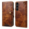 Denior Skórzane Etui Pokrowiec do Samsung Galaxy S24 5G brązowe