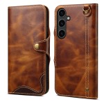 Denior Skórzane Etui Pokrowiec do Samsung Galaxy S24 5G brązowe