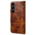 Denior Skórzane Etui Pokrowiec do Samsung Galaxy S24 5G brązowe