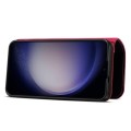 Denior Skórzane Etui Pokrowiec do Samsung Galaxy S24 5G fioletowe