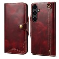 Denior Skórzane Etui Pokrowiec do Samsung Galaxy S24 5G bordowe