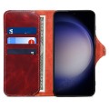 Denior Skórzane Etui Pokrowiec do Samsung Galaxy S24 5G bordowe