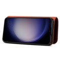 Denior Skórzane Etui Pokrowiec do Samsung Galaxy S24 5G bordowe