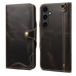 Denior Skórzane Etui Pokrowiec do Samsung Galaxy S24 5G czarne