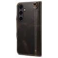 Denior Skórzane Etui Pokrowiec do Samsung Galaxy S24 5G czarne