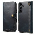 Denior Skórzane Etui Pokrowiec do Samsung Galaxy S24 5G niebieskie