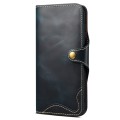 Denior Skórzane Etui Pokrowiec do Samsung Galaxy S24 5G niebieskie