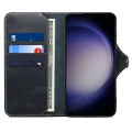 Denior Skórzane Etui Pokrowiec do Samsung Galaxy S24 5G niebieskie