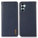 Skórzane Etui Pokrowiec KHAZNEH do Samsung Galaxy S24 5G niebieskie