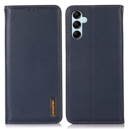 Skórzane Etui Pokrowiec KHAZNEH do Samsung Galaxy S24 5G niebieskie