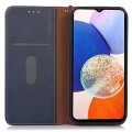 Skórzane Etui Pokrowiec KHAZNEH do Samsung Galaxy S24 5G niebieskie