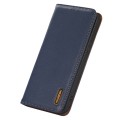 Skórzane Etui Pokrowiec KHAZNEH do Samsung Galaxy S24 5G niebieskie