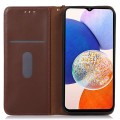 Skórzane Etui Pokrowiec KHAZNEH do Samsung Galaxy S24 5G brązowe