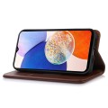 Skórzane Etui Pokrowiec KHAZNEH do Samsung Galaxy S24 5G brązowe