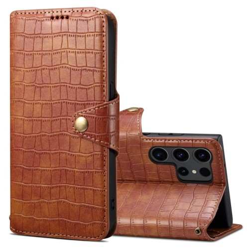 Denior Etui Pokrowiec do Samsung Galaxy S24 Ultra 5G brązowe