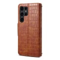 Denior Etui Pokrowiec do Samsung Galaxy S24 Ultra 5G brązowe