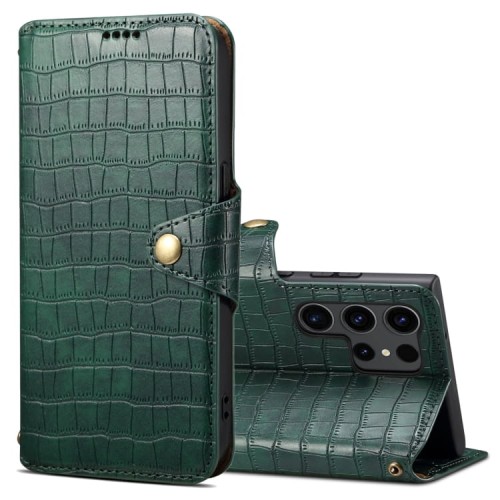 Denior Zielone Etui Pokrowiec do Samsung Galaxy S24 Ultra 5G