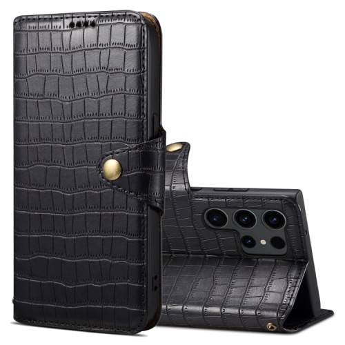 Denior Czarne Etui Pokrowiec do Samsung Galaxy S24 Ultra 5G