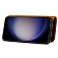Denior Skórzane Etui Pokrowiec do Samsung Galaxy S24 Ultra 5G brązowe
