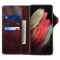 Denior Skórzane Etui Pokrowiec do Samsung Galaxy S24 Ultra 5G bordowe