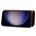 Denior Skórzane Etui Pokrowiec do Samsung Galaxy S24 Ultra 5G bordowe