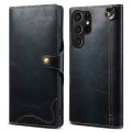 Denior Skórzane Etui Pokrowiec do Samsung Galaxy S24 Ultra 5G niebieskie