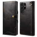 Denior Skórzane Etui Pokrowiec do Samsung Galaxy S24 Ultra 5G czarne