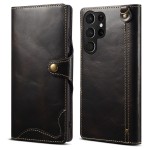 Denior Skórzane Etui Pokrowiec do Samsung Galaxy S24 Ultra 5G czarne