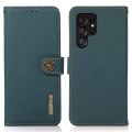 KHAZNEH Skórzane Etui Pokrowiec FRID do Samsung Galaxy S24 Ultra 5G zielone