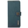 KHAZNEH Skórzane Etui Pokrowiec FRID do Samsung Galaxy S24 Ultra 5G zielone
