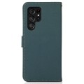 KHAZNEH Skórzane Etui Pokrowiec FRID do Samsung Galaxy S24 Ultra 5G zielone