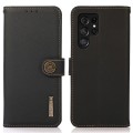 KHAZNEH Skórzane Etui Pokrowiec FRID do Samsung Galaxy S24 Ultra 5G czarne
