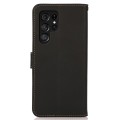 KHAZNEH Skórzane Etui Pokrowiec FRID do Samsung Galaxy S24 Ultra 5G czarne