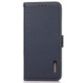 KHAZNEH Skórzane Etui Pokrowiec FRID do Samsung Galaxy S24 Ultra 5G niebieskie